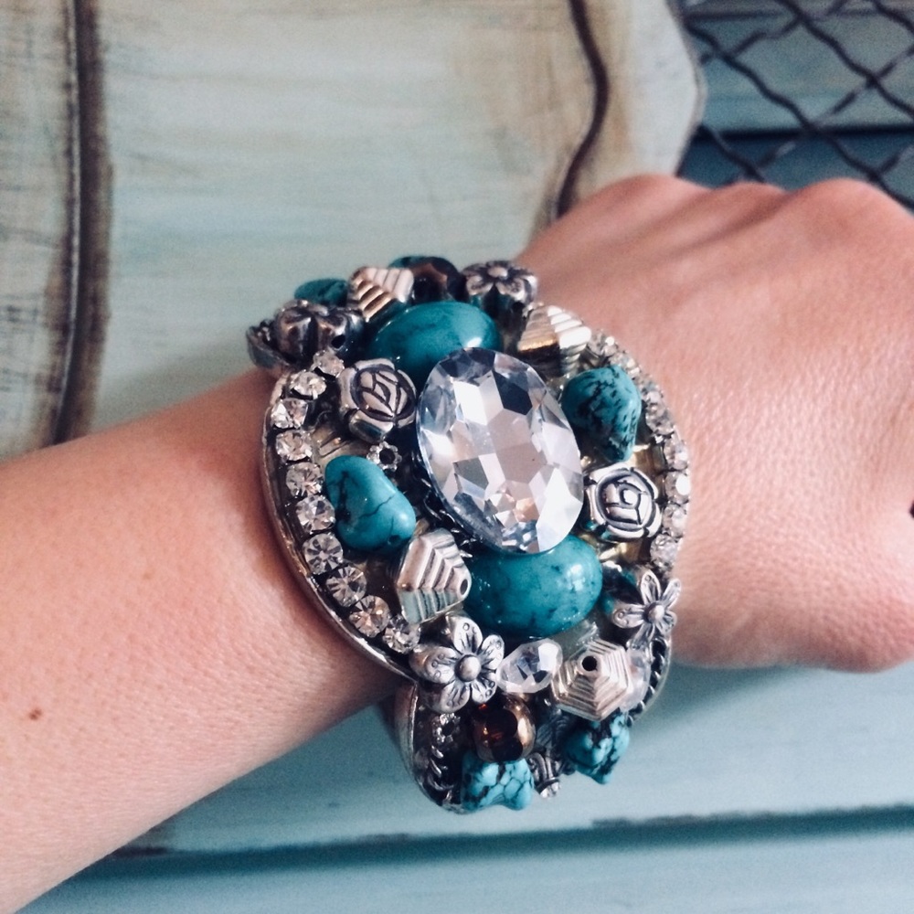 Silver Turquoise Massive Spectacular Bracelet